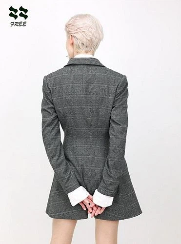 Women's Recycled Twill Tailored Blazer Back.jpg